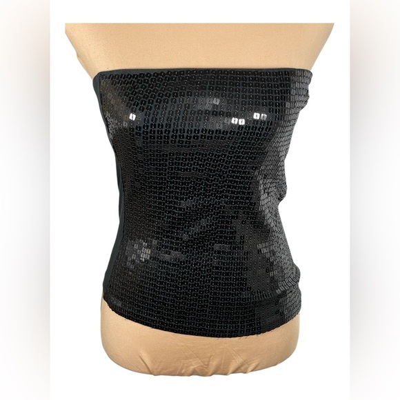 🖤 The Limited Y2K Black Sequin Tube Top NWT Small‎ - Picture 4 of 11